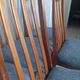 Lot of 6 Gplan teak wood armchairs vintage 1970s dining room scan.