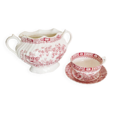 Tasse à café et sucrier en porcelaine anglaise