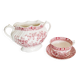English porcelain coffee cup and sugar bowl