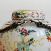 Antique porcelain teapot hand-painted, 1920s