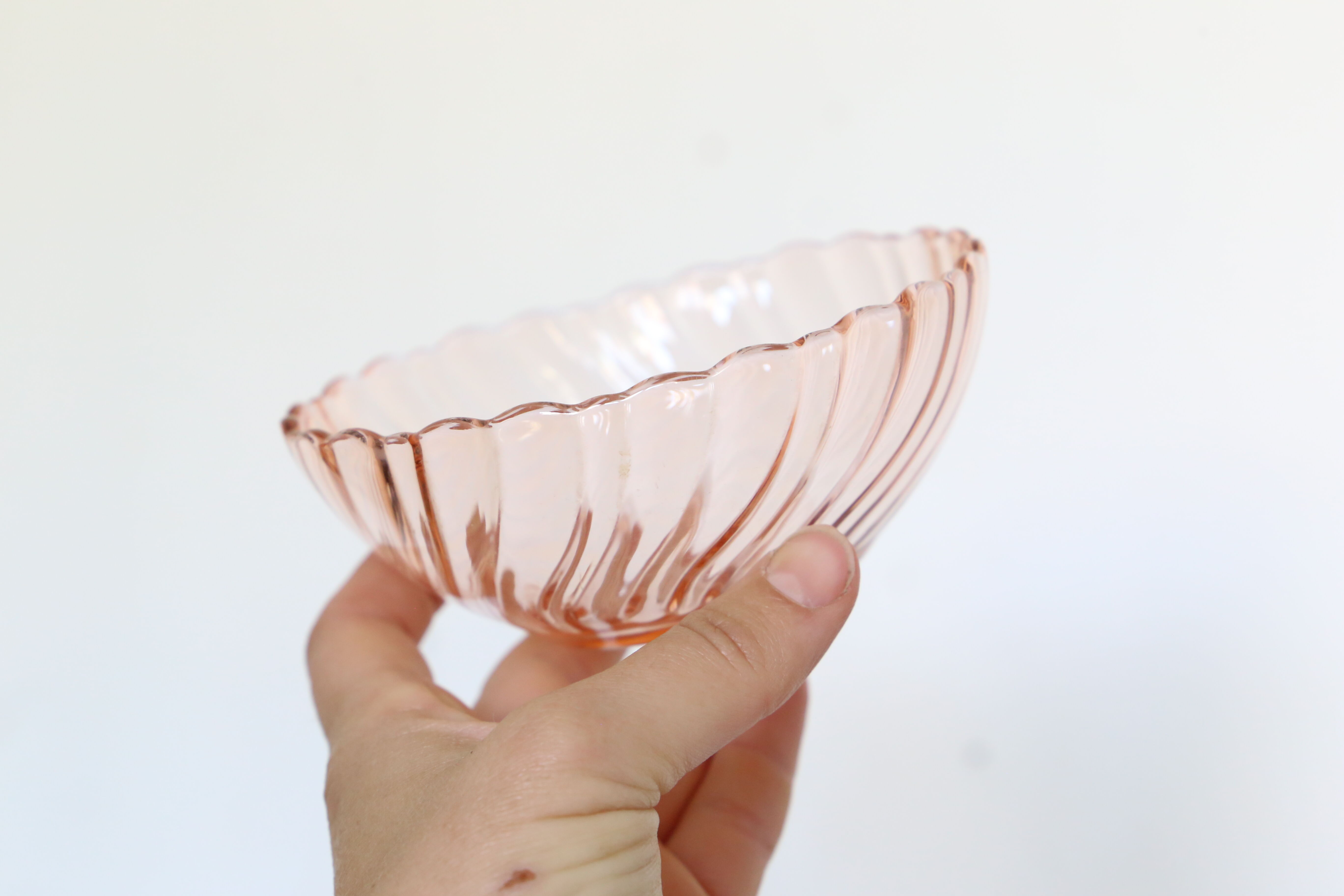 Rosaline pink glass bowls, arcoroc, lot of 6, vintage french, vintage