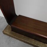 Console sculpturale Art Déco française avec plateau en verre, vers 1925