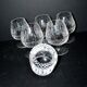 Lorraine crystal cut cognac glasses set of 6 in the style of Tommy Lemberg.