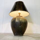 Oversized stoneware table lamp, 1980s