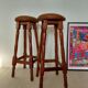 Paire tabourets bar vintage style pub anglais-75 cm