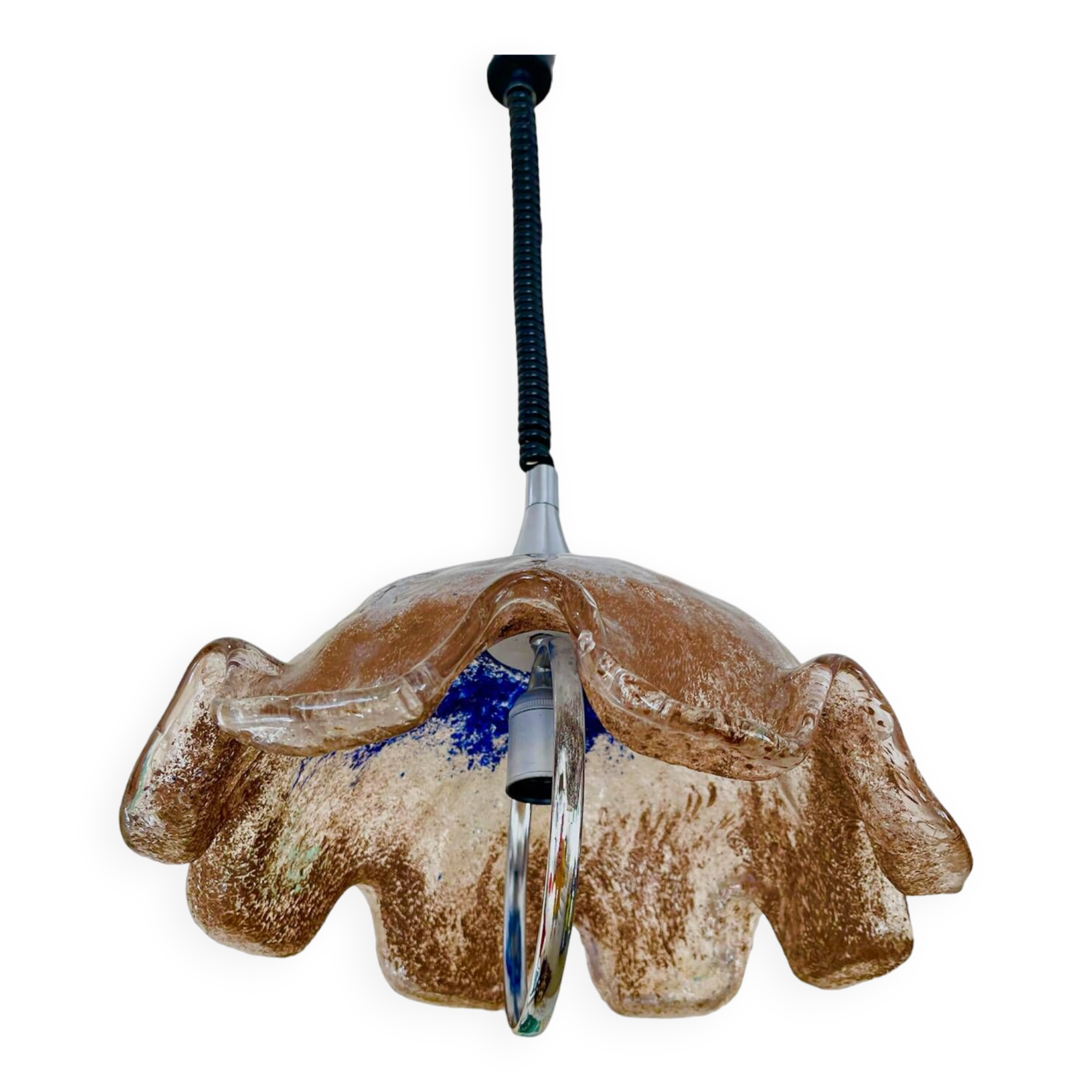 Mazzega Murano glass pendant light, Italy 1970