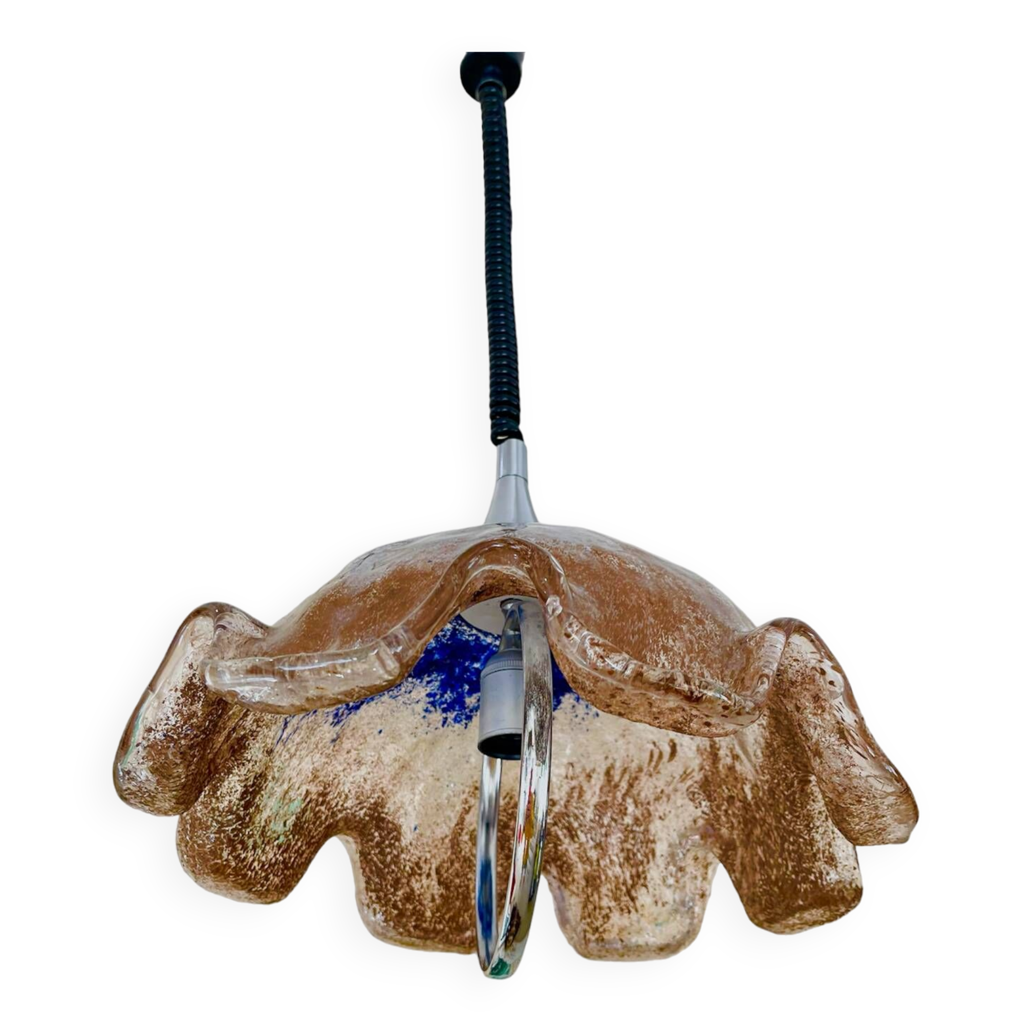 Mazzega Murano glass pendant light, Italy 1970