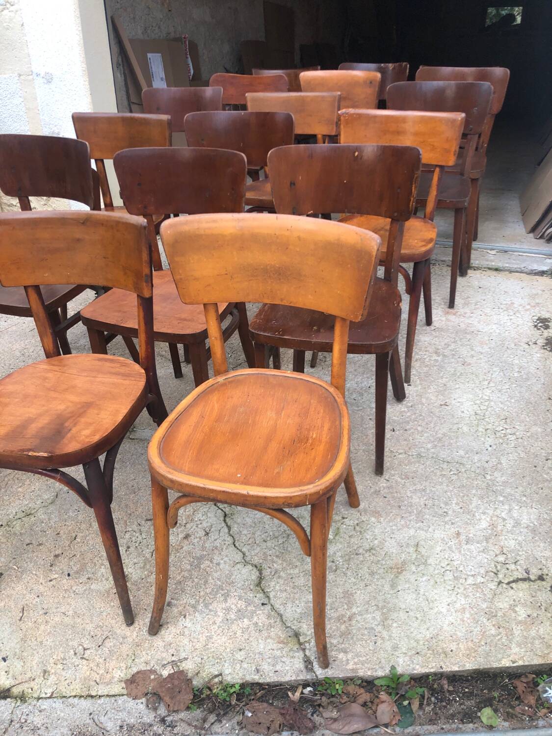 Set of 18 bistro chairs & Baumann