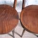 Lot de 4 chaises bistrot Baumann assises rondes.