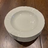 Set of 6+1 B&C Limoges deep plate