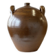 Large round stoneware jar