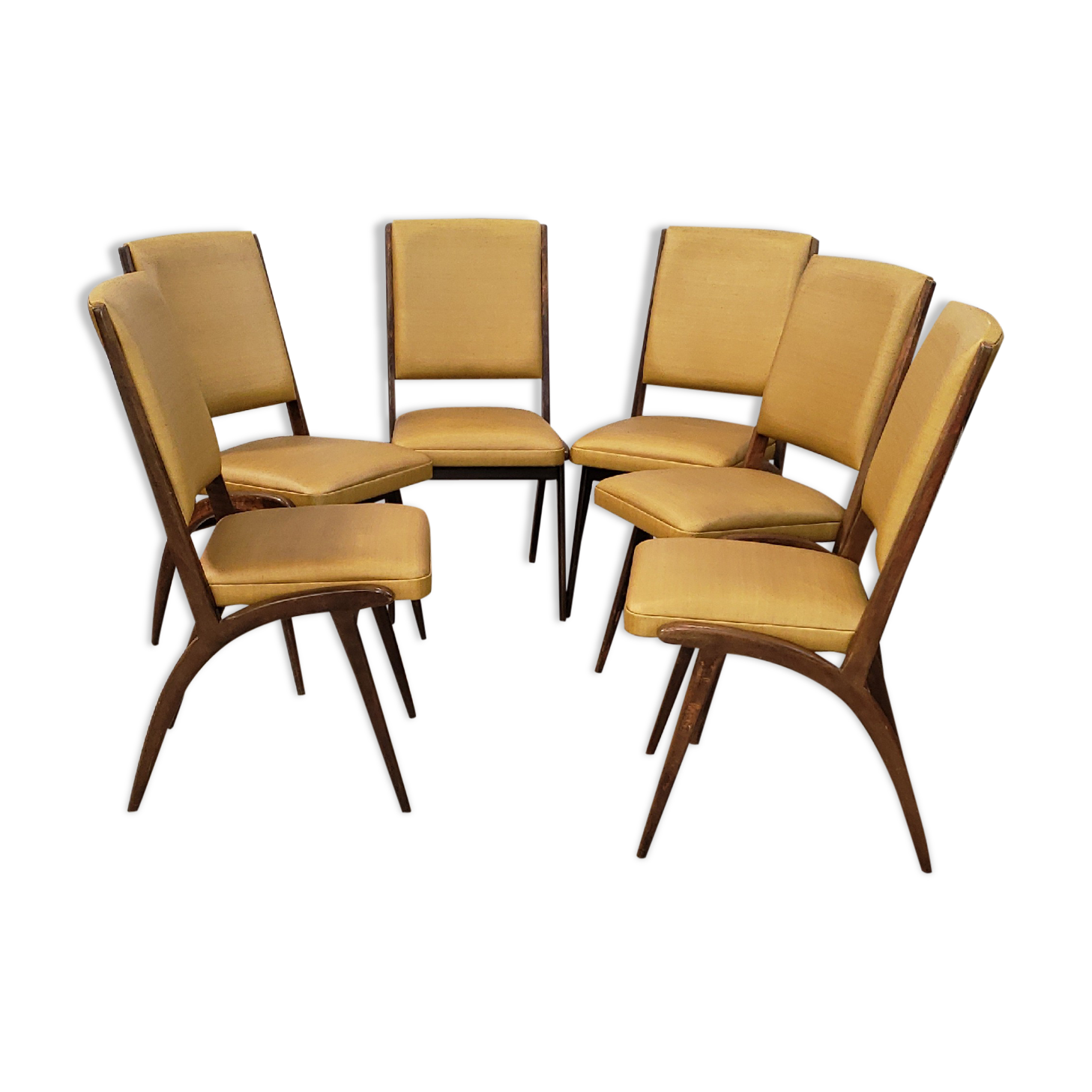 Set de 6 chaises scandinave vintage années 50/60