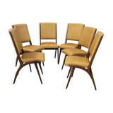 Set of 6 vintage Scandinavian chairs 50/60