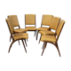Set de 6 chaises scandinave vintage années 50/60