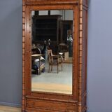 Armoire à Glace en Pitchpin esprit Bambou, Art Nouveau – Début XXème