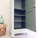 Renovated antique hosiery cabinet - liberty green