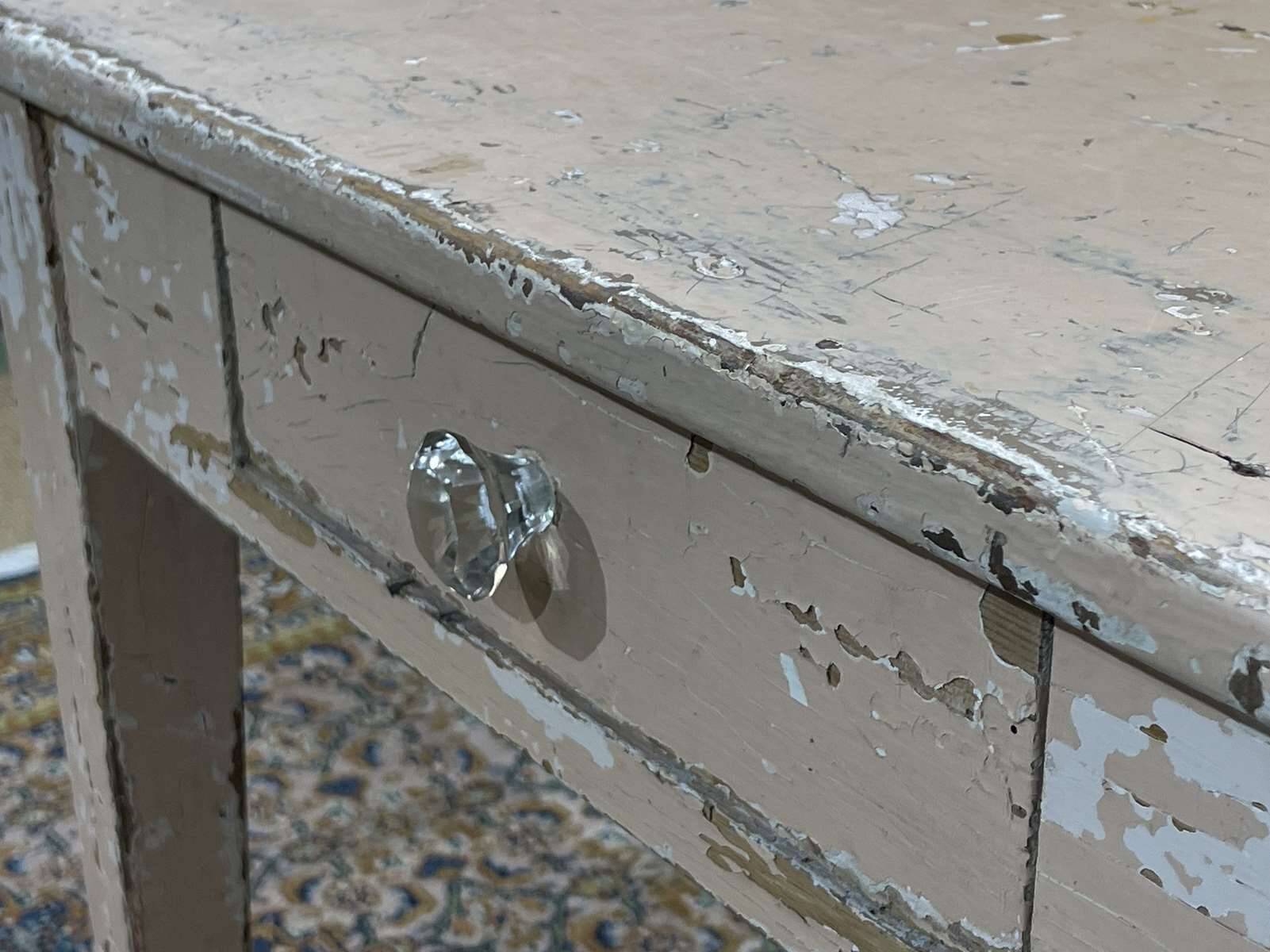 Beech desk table from the 1950s