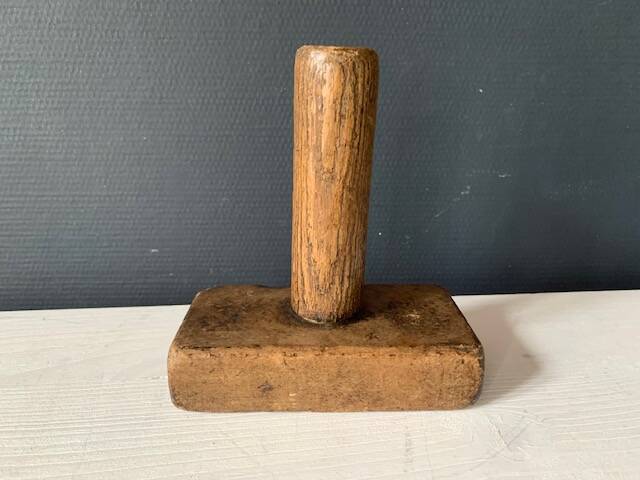 Old carved wooden butter stamp, cow, 19th century