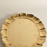 Hollywood Regency Large Oval Brass Tray by Firma Lars Holmström, Sweden 1940's