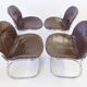 Rima Sabrina set of 4 leather dining chairs by Gastone Rinaldi