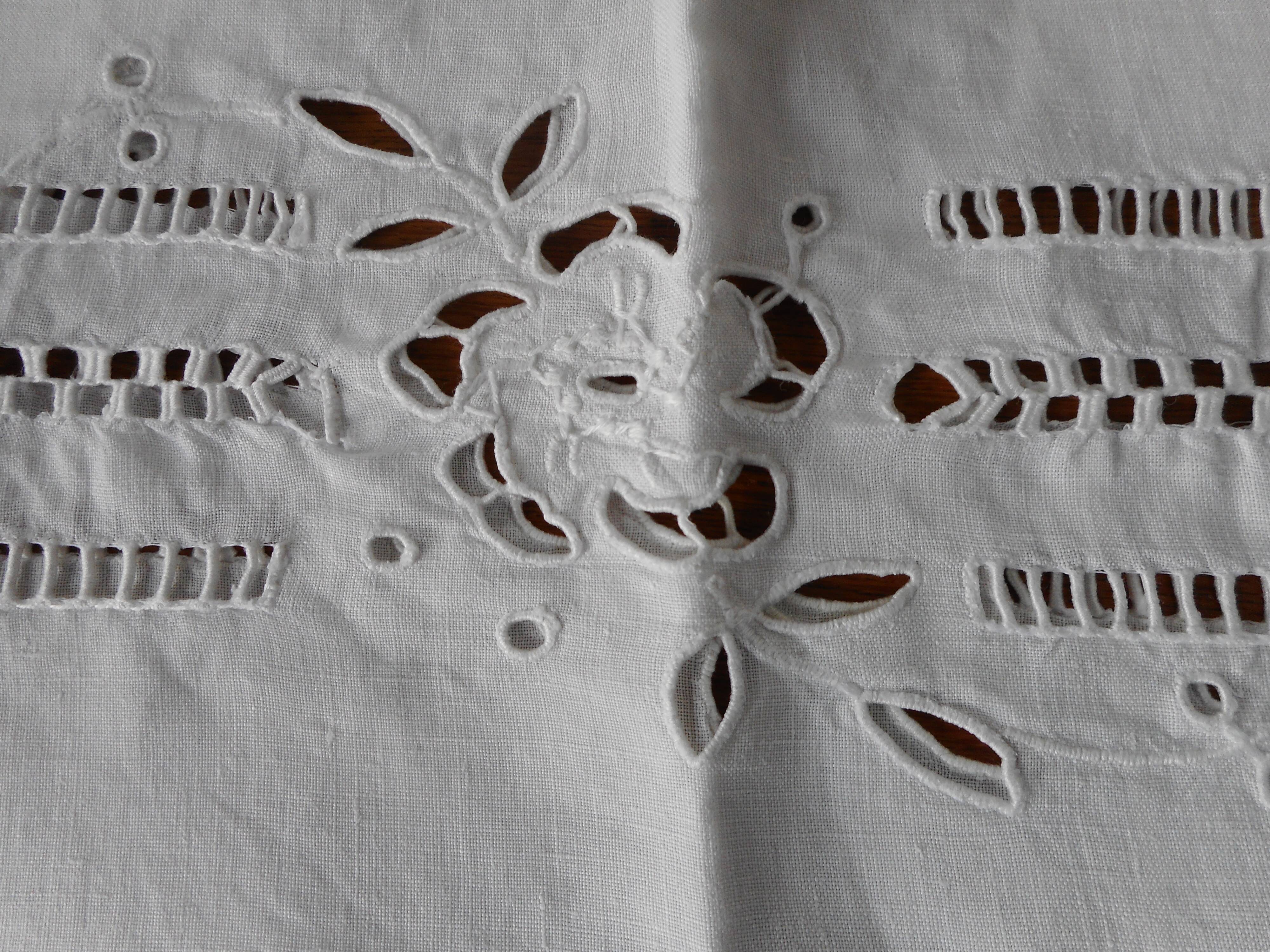 Embroidered linen old cloth