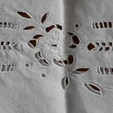 Embroidered linen old cloth