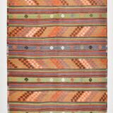 Tapis Kilim Vintage tissé à la main 6x8, 177x242Cm