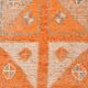 3x12 Rug For Laundry Orange Turkish Vintage Runner Rug, 95x370Cm SK 22033