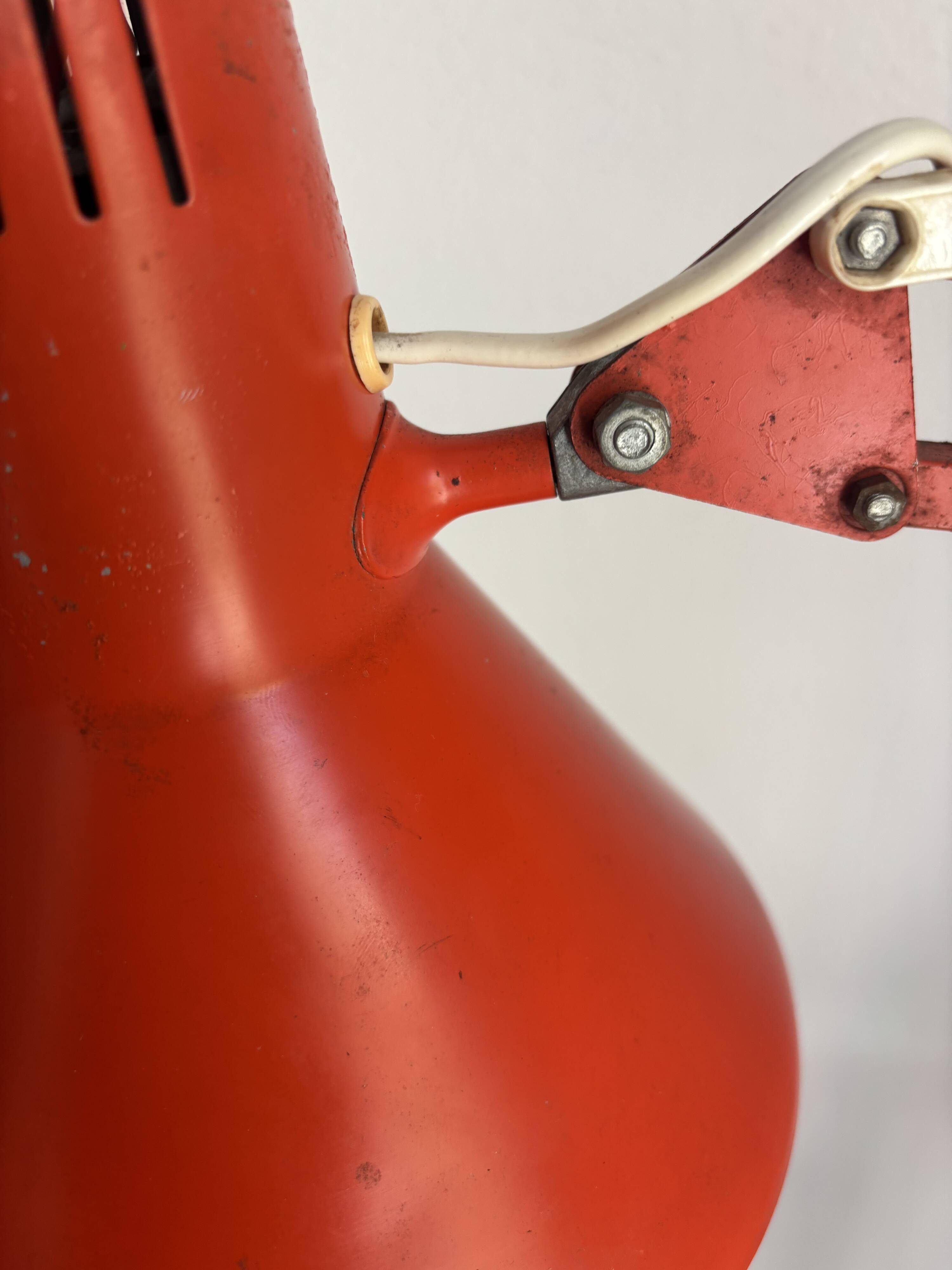 Vintage 1970s carrot Twist T1 architect lamp - 65 cm