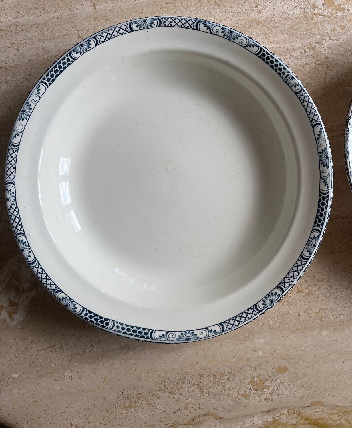 Pair of ironstone dishes