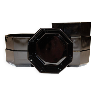 6 black Arcoroc “Octime” ramekins or bowls