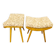 Pair of Mid-Century Maple Footstools, Czechoslovakia 1960s