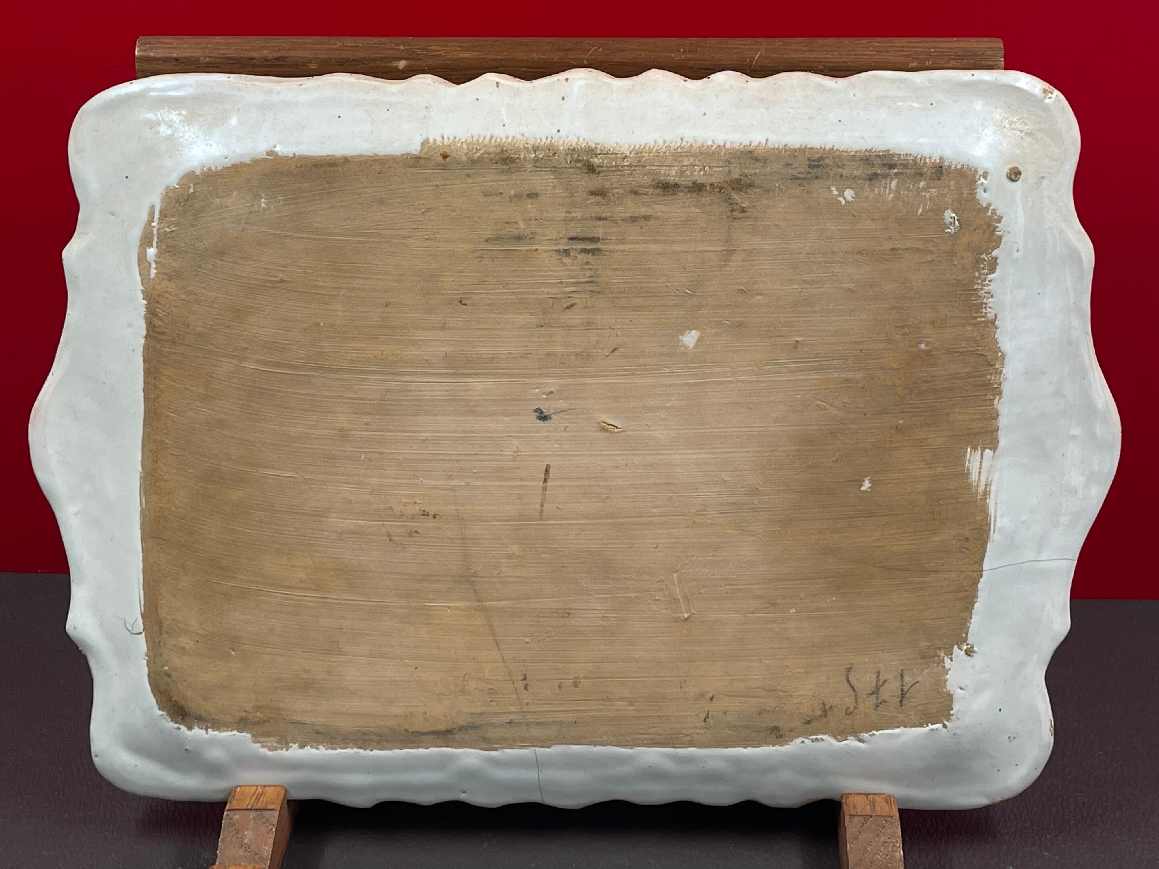 Faience Bannette dish with fruit decoration circa 1900