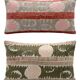 Set of 2 vintage embroidered cushion covers 33x61 cm
