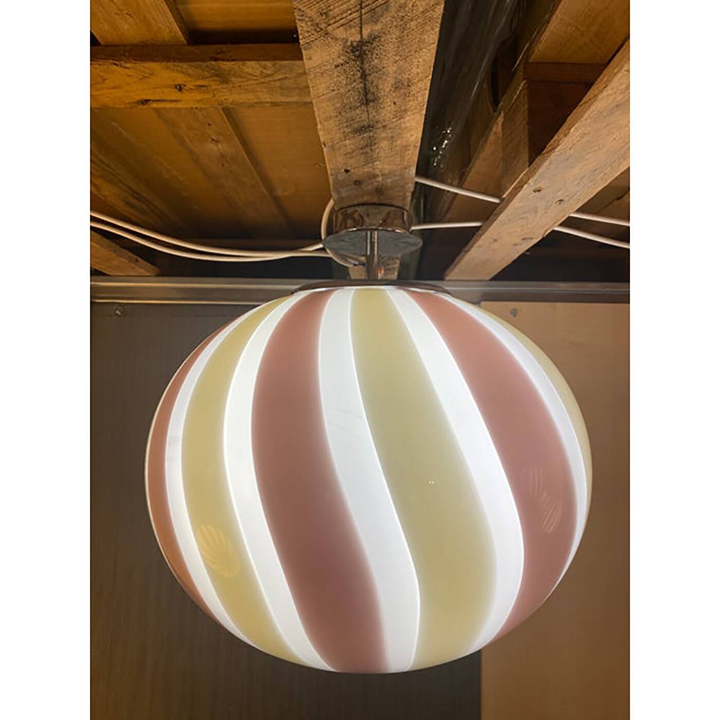 Contemporary Glass Multicolors Pendant Italian