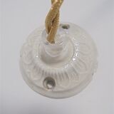 Blue opaline hanging lamp