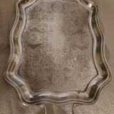 Large english silver metal tray