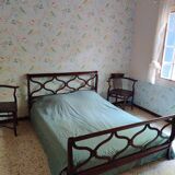 Directoire-style mahogany double bed