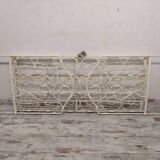 Antique bench / old wrought iron bed