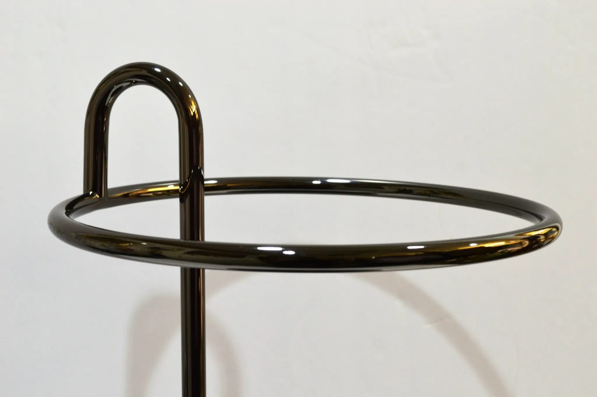 Grey lacquered metal designer umbrella stand, 1980s