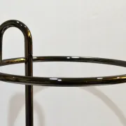 Grey lacquered metal designer umbrella stand, 1980s