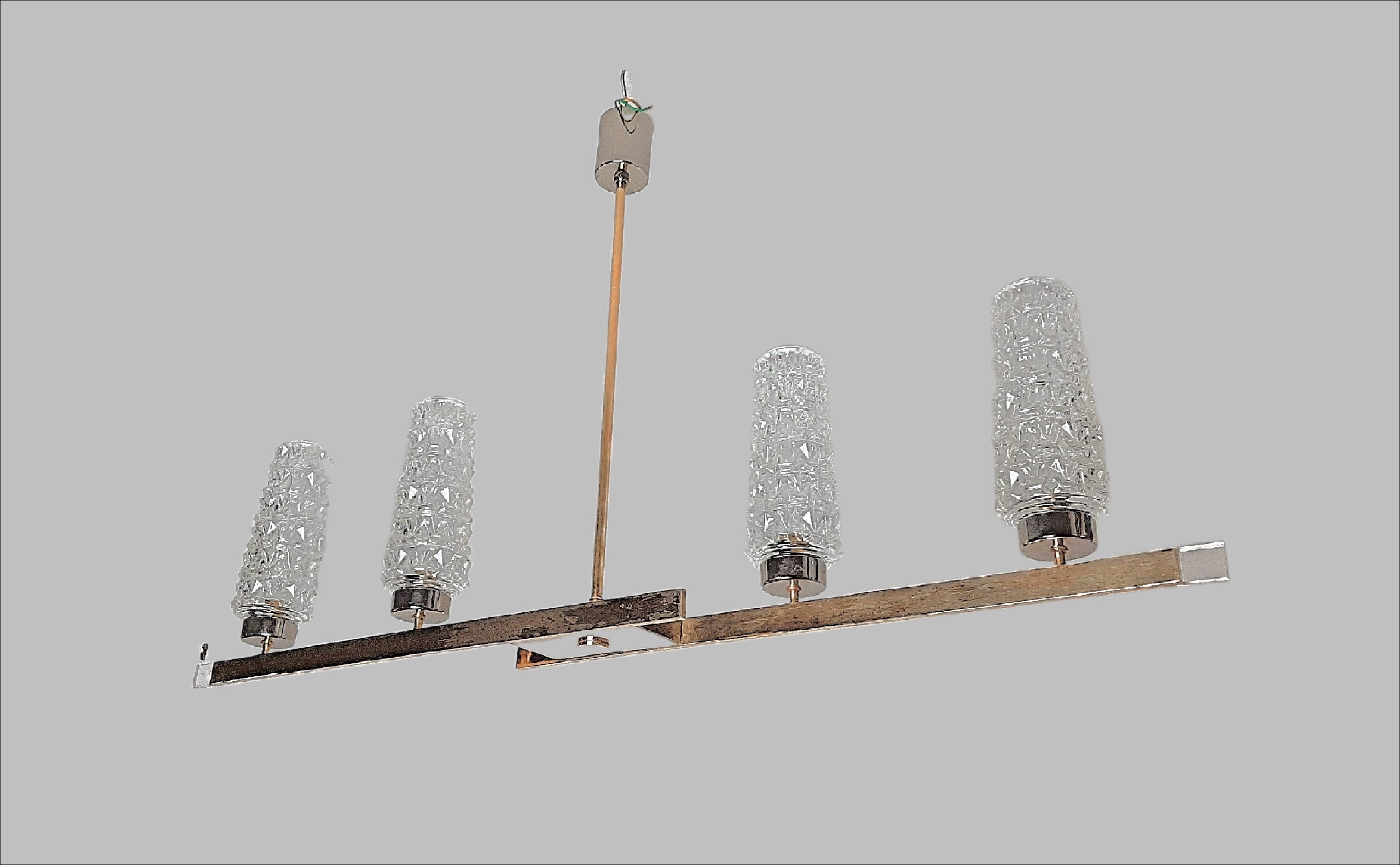 Chandelier mid century modern geometric shape 1 meter long