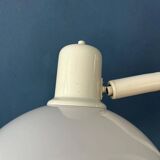 White metal vintage floor lamp with acrylic shade