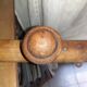 Coat rack 3 patères, wooden - Vintage bamboo shape