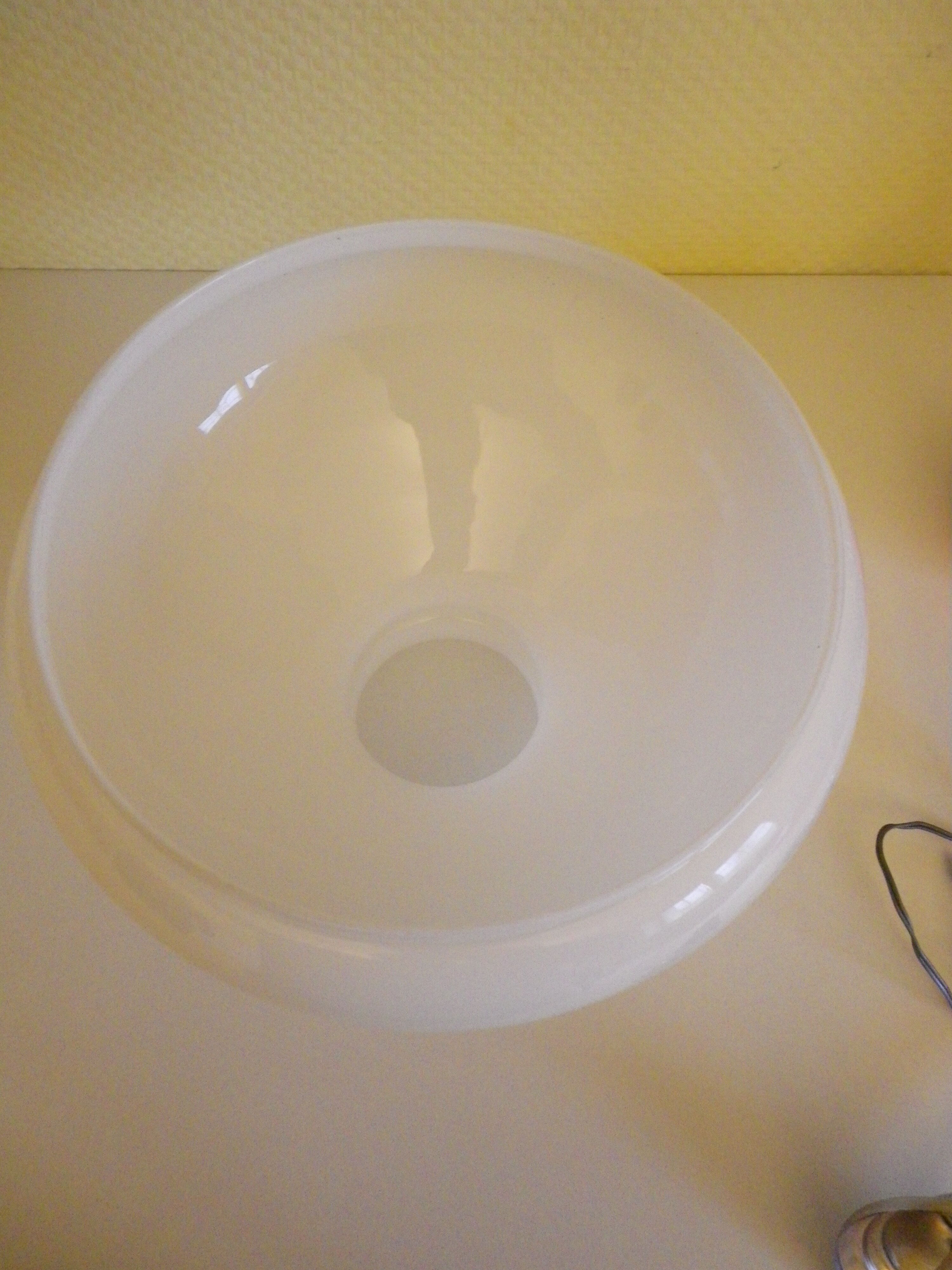 Vintage hanging from the 70s with chrome frame and enamelled orange ball finish