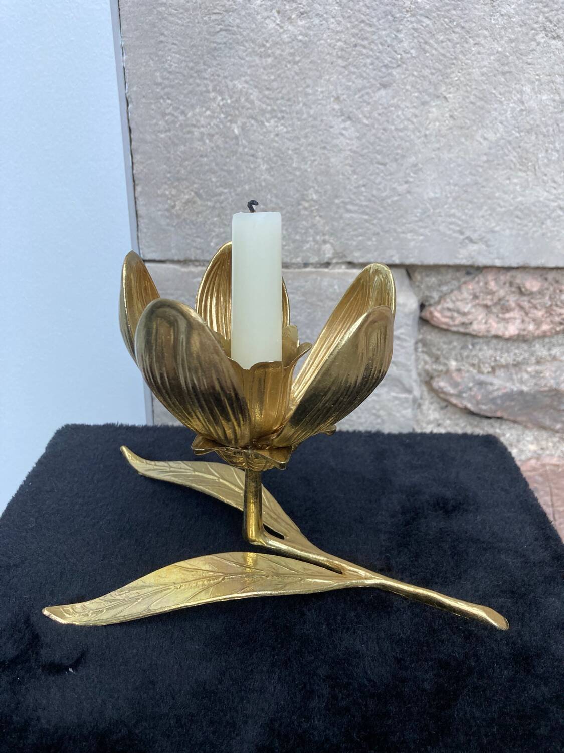Vintage flower ashtray candle holder