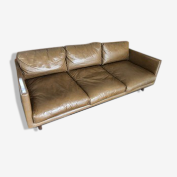3-seater sofa in aged cognac leather