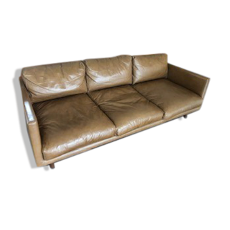3-seater sofa in aged cognac leather