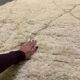 Handmade Moroccan Berber rug, cream and beige with diamonds 150x263cm