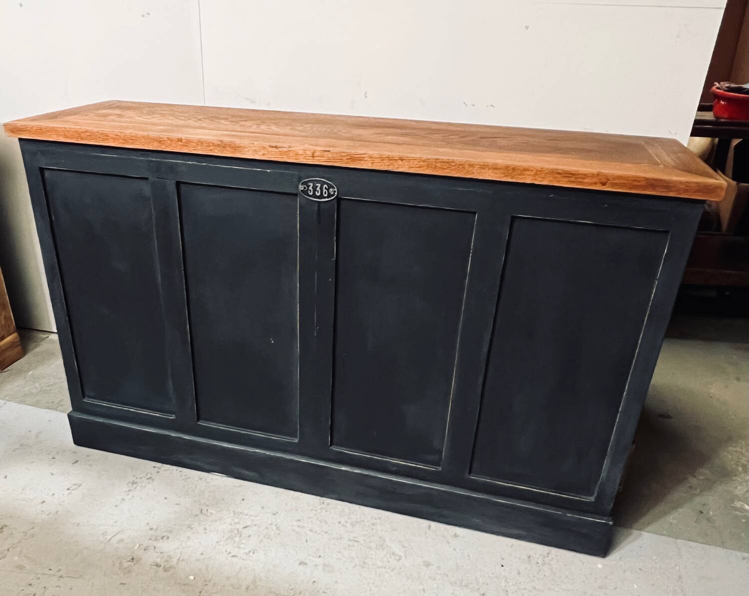 Old oak workshop drawer unit